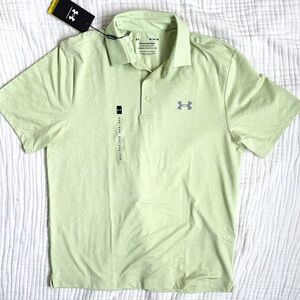 Under Armour Playoff Polo Golf Shirt Mint Green Jacquard Men’s M NWT